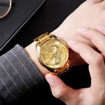 SKMEI Pánské Hodinky Top Značky Luxusní Zlaté Hodinky Quartz Muži Vodotěsné 3Bar Zobrazení Data z Nerezové Oceli Popruh Náramkové hodinky 9193