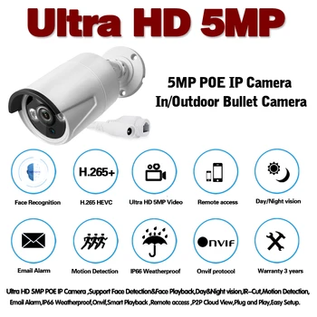 Sony IMX335 Domácí Bezpečnostní Ip Kamera Venkovní Vodotěsné Kulka PC Kamery POE Gsm Kamery Cctv IR Noční Vidění Onvif 5mp Xmeye