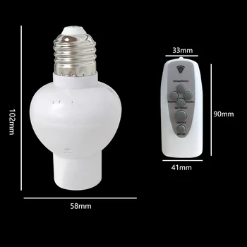 Stmívatelné E27 Na E27 Bezdrátové Dálkové Ovládání Lampa Základna Šroub Žárovky Cap Socket Přepínač E27 Zvukové A Světelné Kontrolní Svítilna Držák