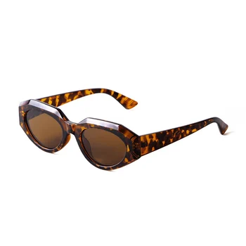 TAK&EI Ins Populární Módní Malé Cat Eye sluneční Brýle, Ženy, Vintage Punk Oválný Leopard Šampaňské Brýle Muže, Sluneční Brýle Odstíny