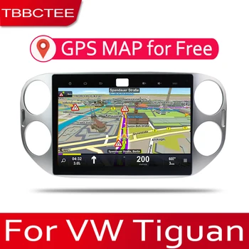 TBBCTEE Android 2 Din autorádia, Multimediální Video Přehrávač, auto Stereo GPS MAPA Pro Volkswagen VW Tiguan 2007~2017 Media Navi