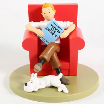 Tintin Sedí Pohovka Ver PVC Obrázek Sběratelskou Model Hračka