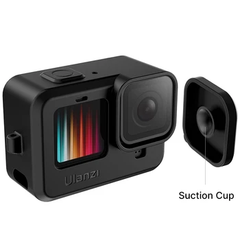 Ulanzi G9-1 GoPro 9 Silikonové Pouzdro pro GoPro hero 9 černá Ochrana Případě Vlog Rám Mic Audio Adaptér pro Akční Kamery Příslušenství