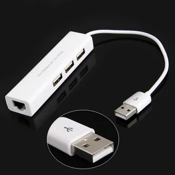 USB na RJ45 Lan Karta Ethernet Síťový Kabel+3 Port Hub pro Win 8 7 XP Usb Hub Usb Ugreen Počítačové Příslušenství