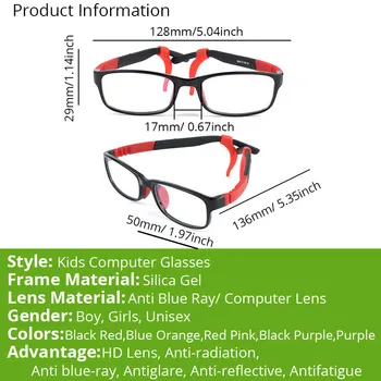 VANLOOK Transparentní Dítě Počítač Brýle pro Děti Anti Blue Ray Podívaná Rám Oculos De Grau Módní Brýle Silikonové