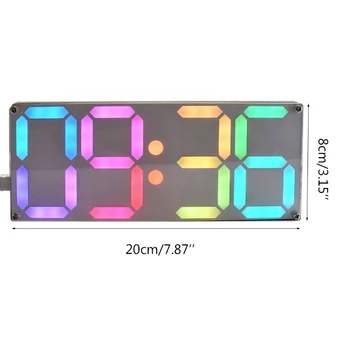 Velké Duhové Barvy Digitální Trubice DS3231 Hodiny DIY Kit S Přizpůsobitelné Barvy Teplé