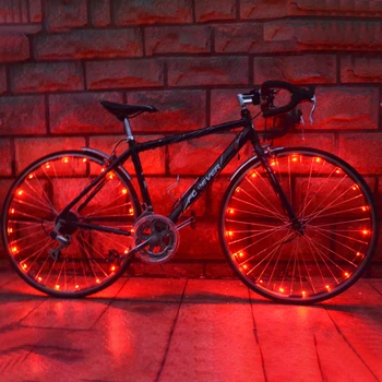 Venkovní Kolo Ráfek Světla LED Kola Mluvil Řetězec Pás Bezpečnostní Oteplování Lampy 2,2 m Vánoční Festival Dekor Nástroj Bike Cyklistické Části