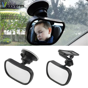 Vexverm Mini Bezpečnostní Auto Zadní Sedadlo Dětské Zrcátko Nastavitelné 2 v 1 Dětská Zadní Konvexní Zrcadlo, Auto, Dítě, Děti Sledovat