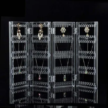 Vysoce Kvalitní Jasné Akrylové Šperky Displej 240 Držáky Stojan pro Náušnice Zobrazení Police Náušnice Náramek Náhrdelník Display Rack