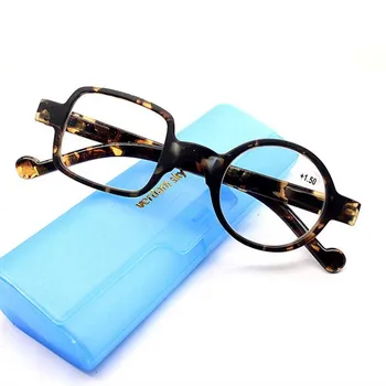 Vysoce Kvalitní Kulaté Brýle Na Čtení Módní Muži Ženy Náměstí Ultralehký Rámeček Dioptrické Brýle Na Čtení Jednoduchý Přenosný