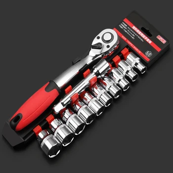 Vysoce kvalitní ráčna pro domácnost DIY nástrčných klíčů nástrčný klíč auto opravy nástroje