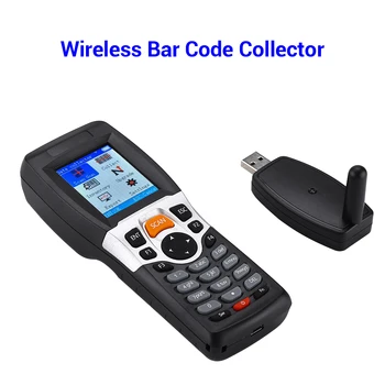 Wireless Barcode Scanner Sběratel Přenosný Datový Terminál Inventář Zařízení USB Skener Čárových kódů 1D PDT s Barevný TFT LCD Displej
