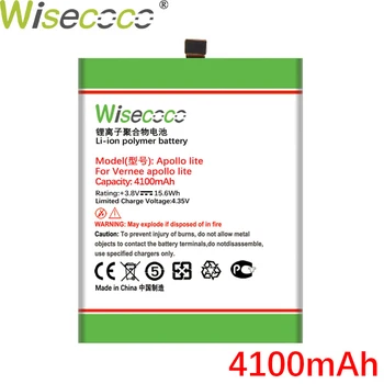 WISECOCO 4100mAh Apollo Lite Baterie Pro Vernee Apollo Lite Mobilní Telefon Vysoké Kvality +Sledovací Číslo