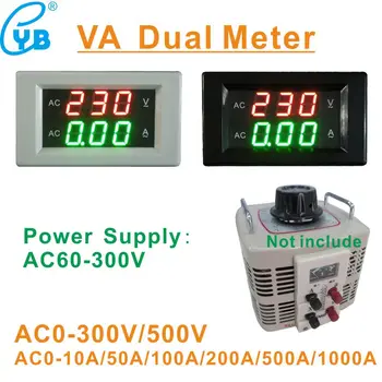 YB4835VA AC 0-500V LED Digitální Voltmetr Ampérmetr Aktuální Metr AC 10A, 50A, 100A Napětí Metr Ampérmetr pro jednofázové Variac