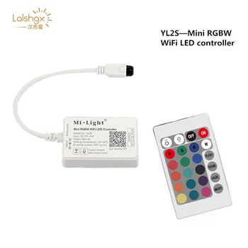 YL1S YL2S Mini RGB, RGBW Bezdrátové LED Ovladač DC12~24V Max.4A podpora Amazon Alexa hlasové ovládání barevné světelné změny nastavitelný