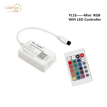 YL1S YL2S Mini RGB, RGBW Bezdrátové LED Ovladač DC12~24V Max.4A podpora Amazon Alexa hlasové ovládání barevné světelné změny nastavitelný