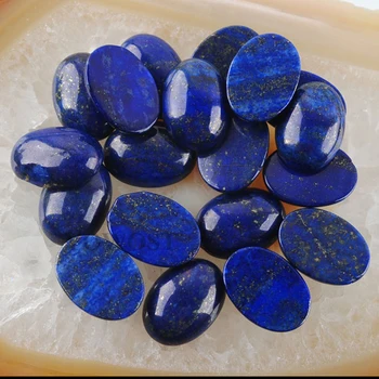 YOWOST Přírodní Lapis Lazuli Klenot Kámen Oválný Kabošon CAB Žádná Díra Šperky 13x18x6MM 20ks/lot QU3014