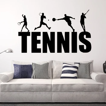 YOYOYU Tenis Sport Art Vinyl Zeď Nálepka pro Domácí fanoušci Odstranit Ložnice, Obývací pokoj Obtisk Pokoj Dekorace Plakát ZX518