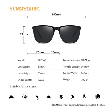 YSYX Hliníku, Hořčíku Muži náměstí sluneční Brýle polarizované Sluneční Brýle, UV400 Zrcadlo Anti-oslnění, čočky Muži/Ženy Značky Brýle 3333