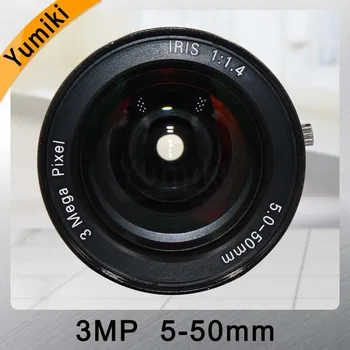 Yumiki HD 3.0 Megapixelový Manuální F1.4 Iris 5-50mm Varifokální IR CCTV Objektiv CS Pro Banky, Supermarketu, Silnice monitorování
