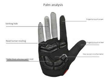 Zahustíme fitness rukavice pro cyklistiku silniční kola, skalní lezení, běh, non-slip tlumení nárazů dotykovou obrazovkou full finger rukavice