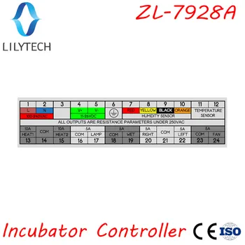 ZL-7928A, 100/220Vac,12V záložní Baterie,Suché výstupy,Multifunkční Automatický Inkubátor, Inkubátor Řadič, Lilytech,ZL-7918A